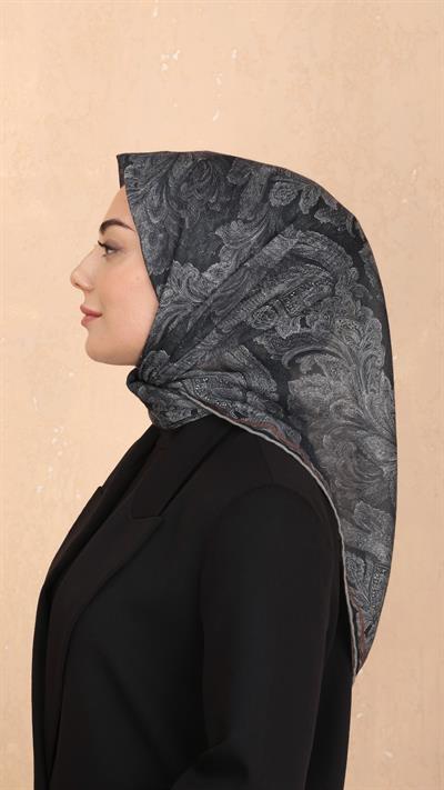 Locella Soft Pamuk Eşarp Siyah-15