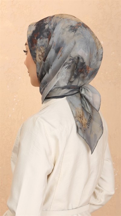 Locella Soft Pamuk Eşarp Gri
