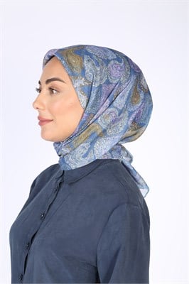 Locella Soft Pamuk Eşarp-Mavi