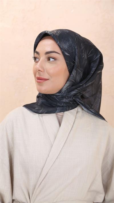 Locella Soft Pamuk Eşarp Siyah-1