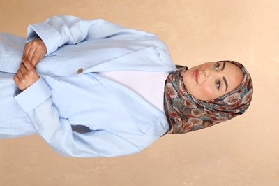 Locella Soft Pamuk Eşarp Siyah Kahve