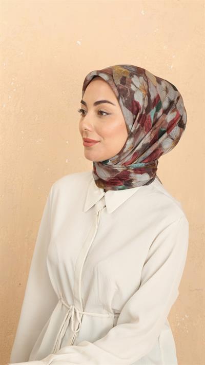 Locella Soft Pamuk Eşarp Kahve