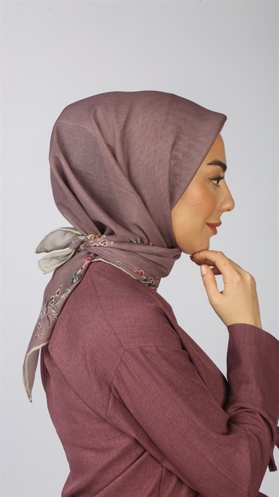 Locella Soft Pamuk Eşarp Gül Kurusu