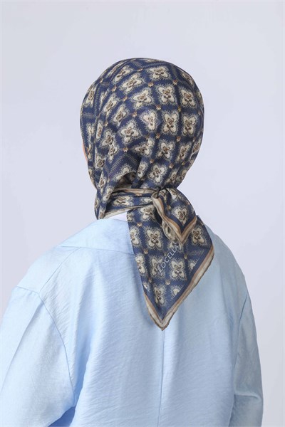 Locella Soft Pamuk Eşarp Lacivert