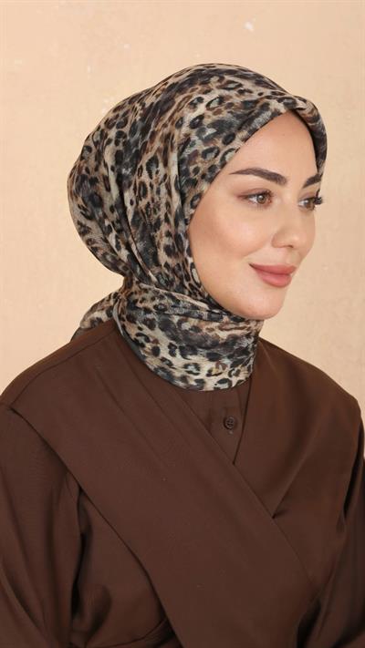 Locella Soft Pamuk Eşarp Haki Yeşil-7