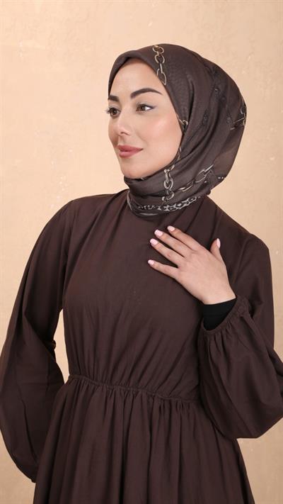 Locella Soft Pamuk Eşarp Kahve