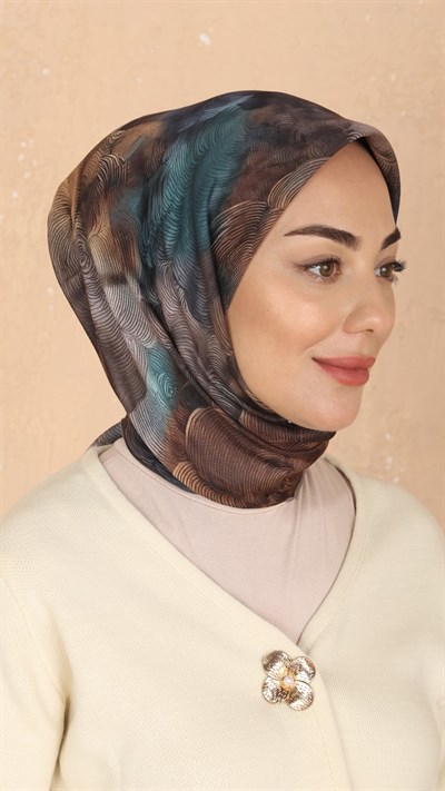 Locella Soft Pamuk Eşarp Koyu Kahve