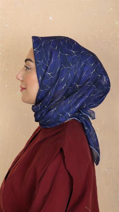 Locella Soft Pamuk Eşarp Lacivert