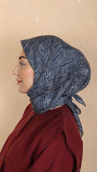 Locella Soft Pamuk Eşarp Lacivert