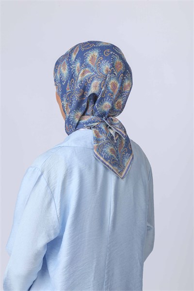 Locella Soft Pamuk Eşarp Mavi