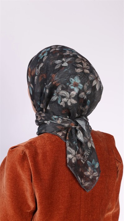 Locella Soft Pamuk Eşarp Siyah