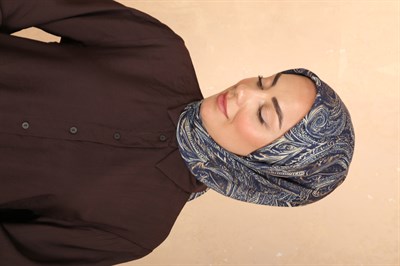 Locella Soft Pamuk Eşarp Lacivert