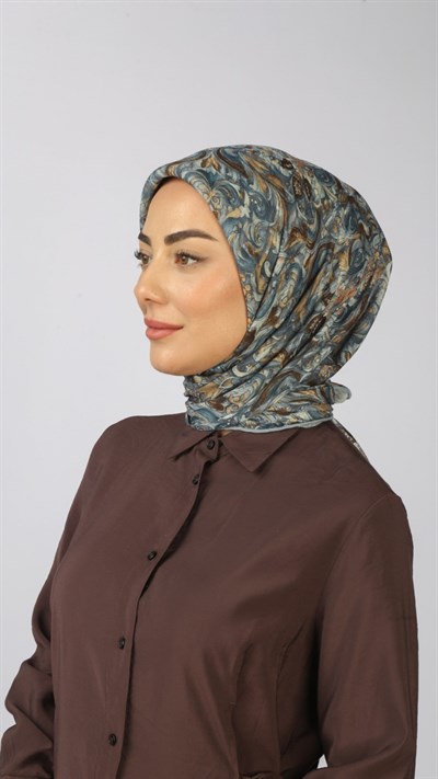Locella Soft Pamuk Eşarp Mavi