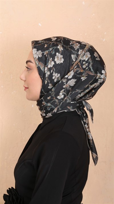 Locella Soft Pamuk Eşarp Siyah