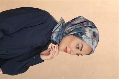 Locella Soft Pamuk Eşarp-Mavi