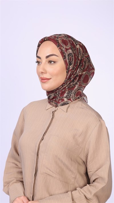 Locella Soft Pamuk Eşarp Bordo