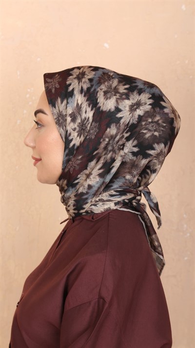 Locella Soft Pamuk Eşarp Kahve