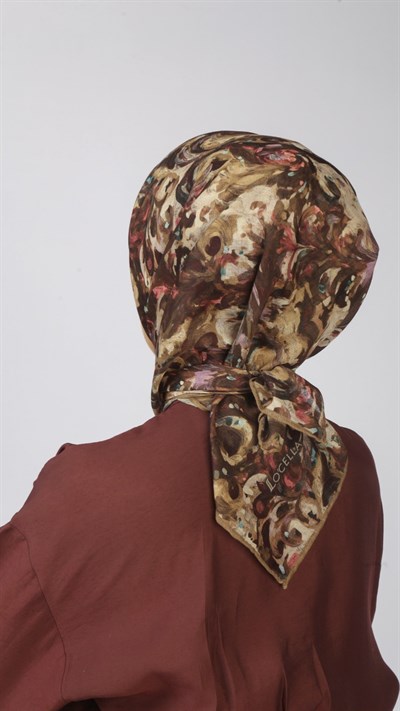 Locella Soft Pamuk Eşarp Vizon Kahve