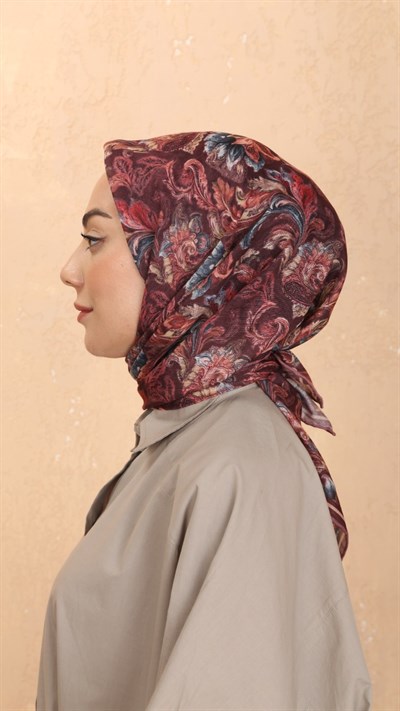 Locella Soft Pamuk Eşarp Bordo