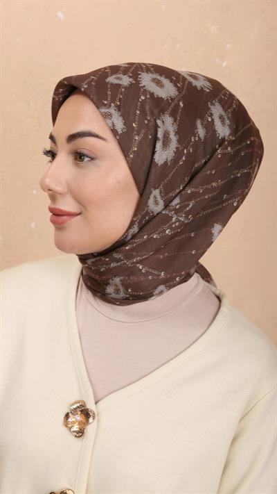 Locella Soft Pamuk Eşarp Kahve