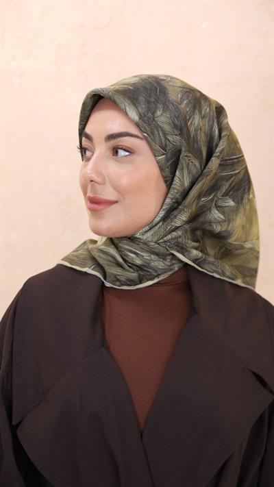 Locella Soft Pamuk Eşarp Olive-9