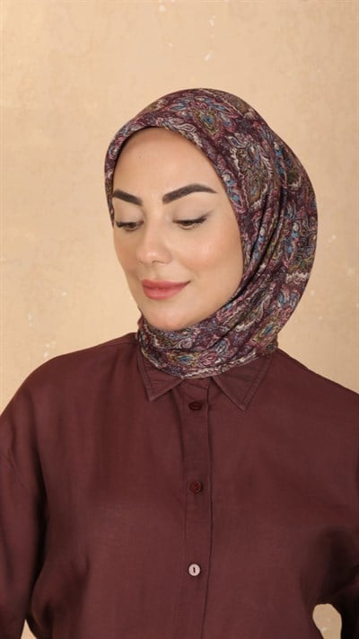 Locella Soft Pamuk Eşarp Mürdüm