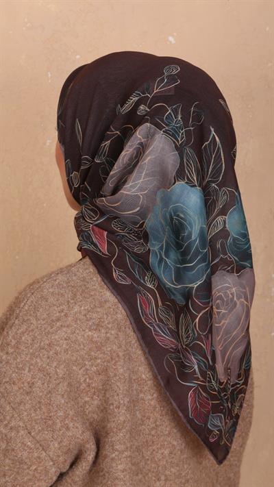 Locella Soft Pamuk Eşarp Kahve