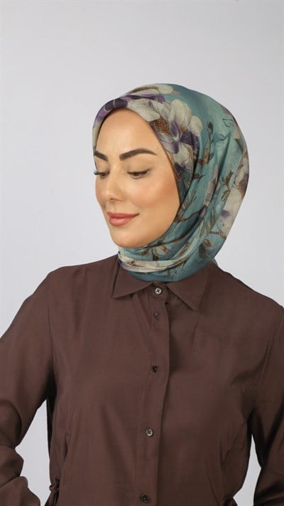 Locella Soft Pamuk Eşarp Turkuaz