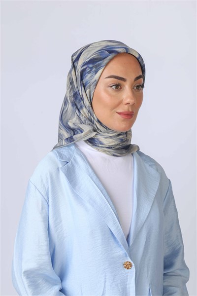 Locella Soft Pamuk Eşarp Mavi