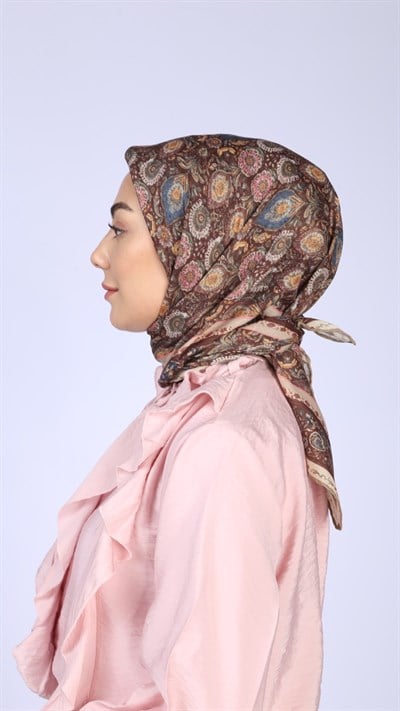 Locella Soft Pamuk Eşarp Kahve