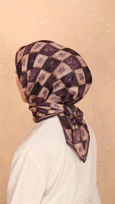 Locella Soft Pamuk Eşarp Mor