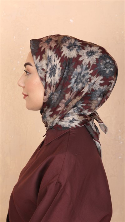 Locella Soft Pamuk Eşarp Bordo