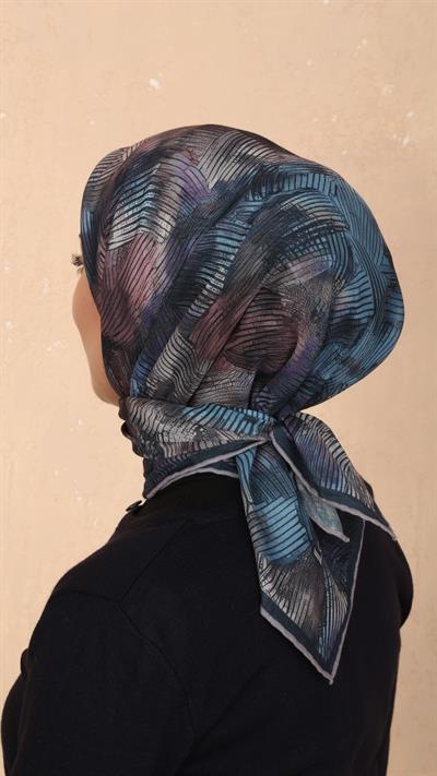 Locella Soft Pamuk Eşarp Petrol-7