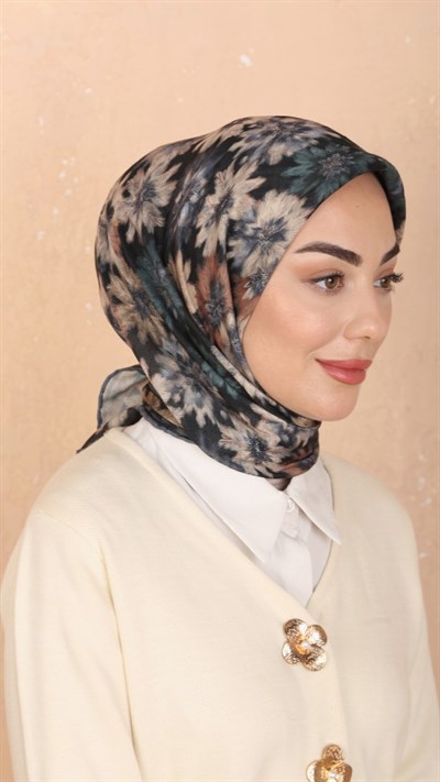 Locella Soft Pamuk Eşarp Siyah