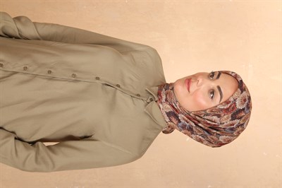 Locella Soft Pamuk Eşarp Kahverengi