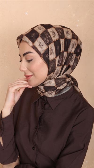 Locella Soft Pamuk Eşarp Kahve