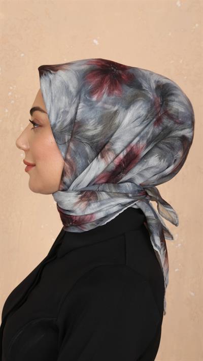 Locella Soft Pamuk Eşarp Gri-8