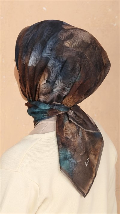 Locella Soft Pamuk Eşarp Koyu Kahve