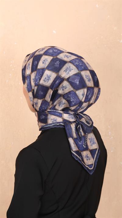 Locella Soft Pamuk Eşarp Lacivert