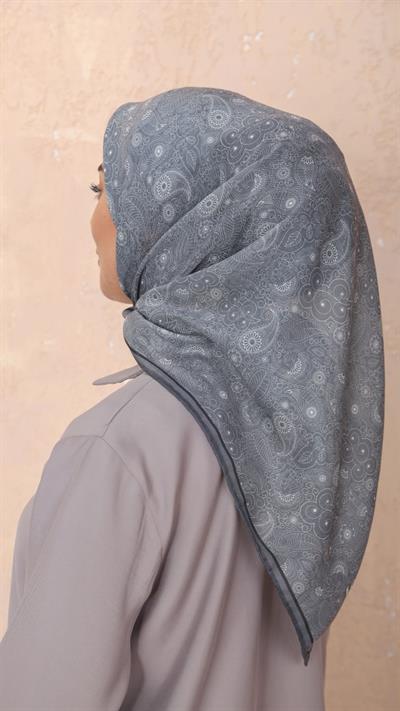 Locella Soft Pamuk Eşarp Füme-7