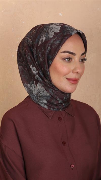 Locella Soft Pamuk Eşarp Bordo