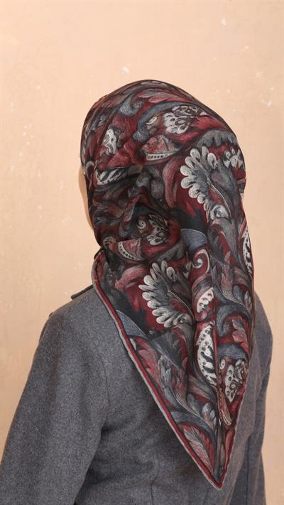 Locella Soft Pamuk Eşarp Bordo