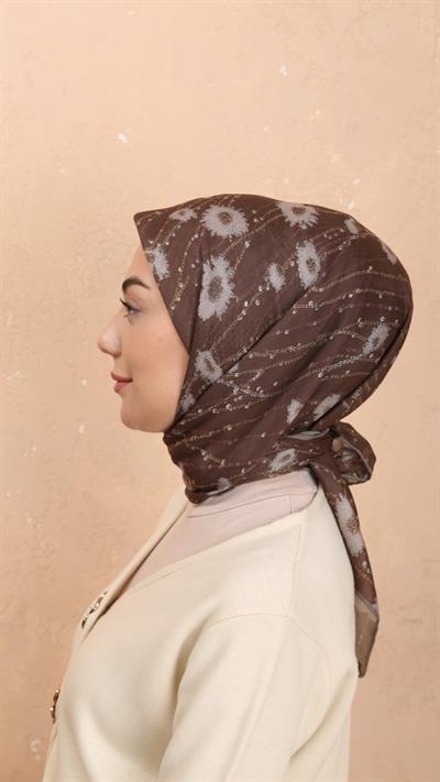 Locella Soft Pamuk Eşarp Kahve