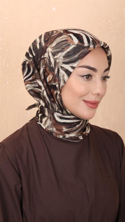 Locella Soft Pamuk Eşarp Kahve