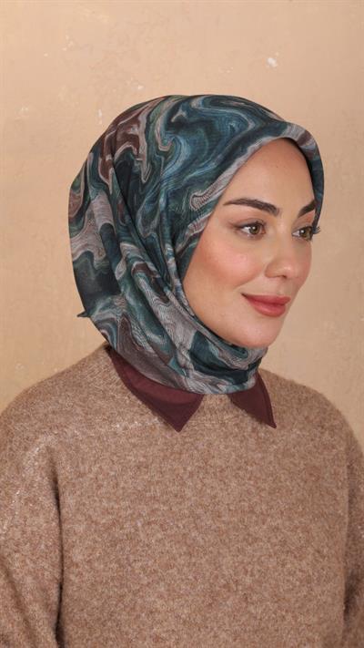 Locella Soft Pamuk Eşarp Zümrüt