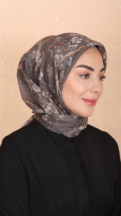 Locella Soft Pamuk Eşarp Tozlu Kahve