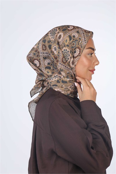 Locella Soft Pamuk Eşarp Zeytin Yeşili