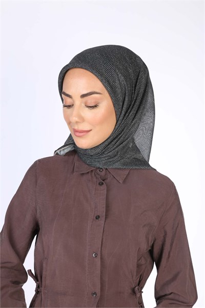 Locella Soft Pamuk Eşarp Siyah-Kırmızı