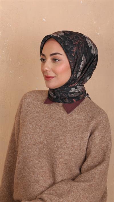 Locella Soft Pamuk Eşarp Siyah