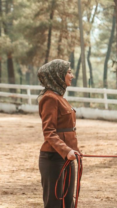 Locella Soft Pamuk Eşarp Yeşil